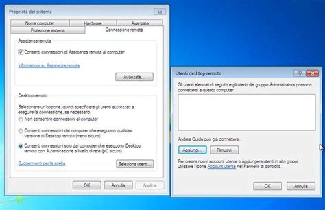 Abilitare il desktop remoto su windows 7 home premium